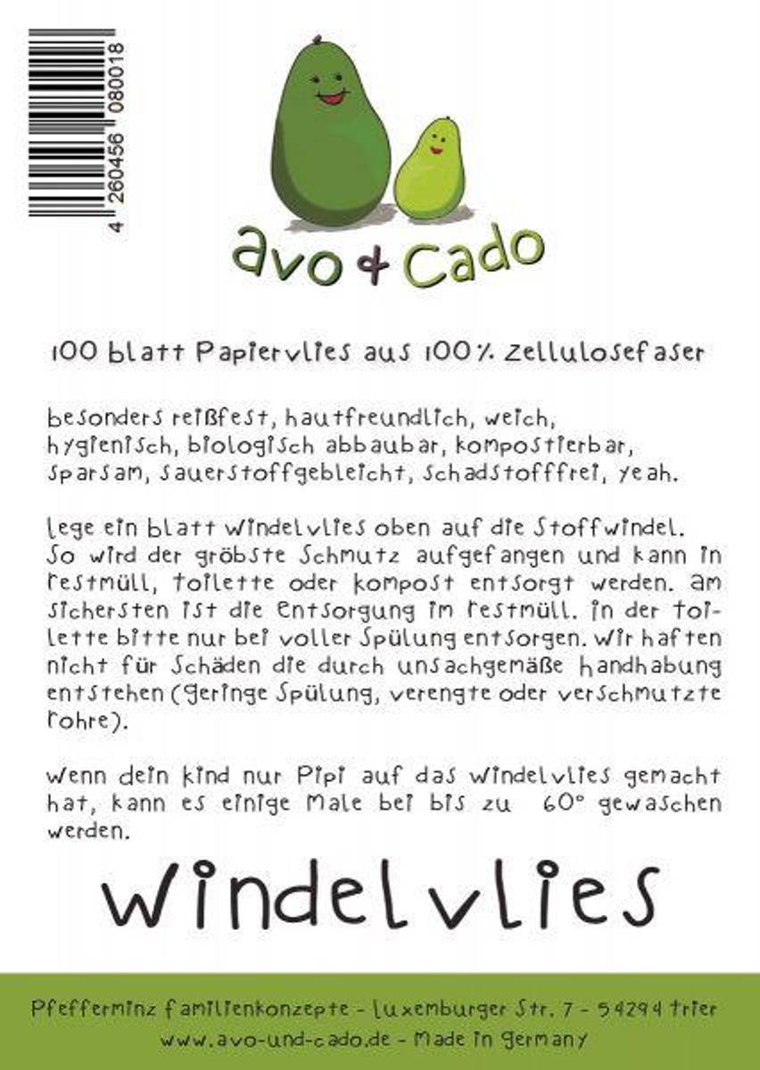 Avo&Cado fleecepapir - engangsinnlegg