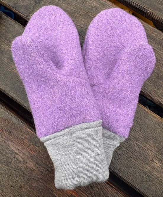 Hovedbilde Votter 100% ull 1-3 år Farge Lavendel